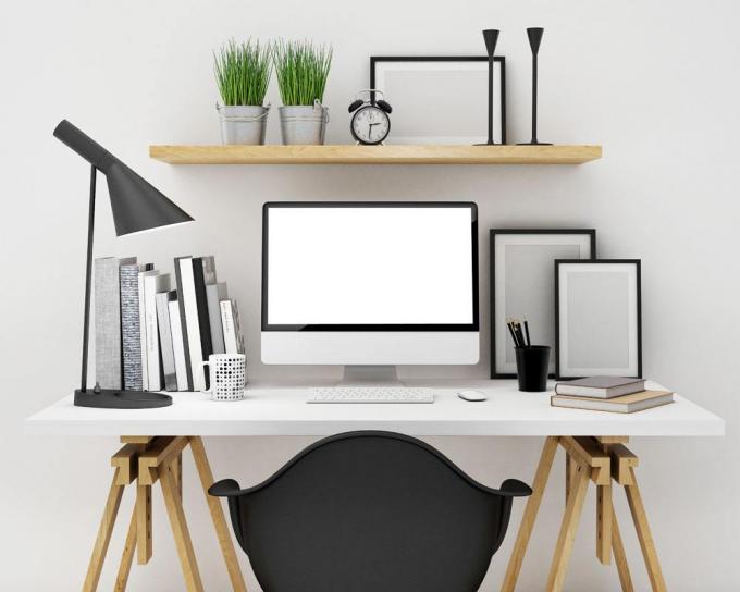 2018 ha personalizzato la tavola bianca di legno moderna dell'ufficio della scrivania