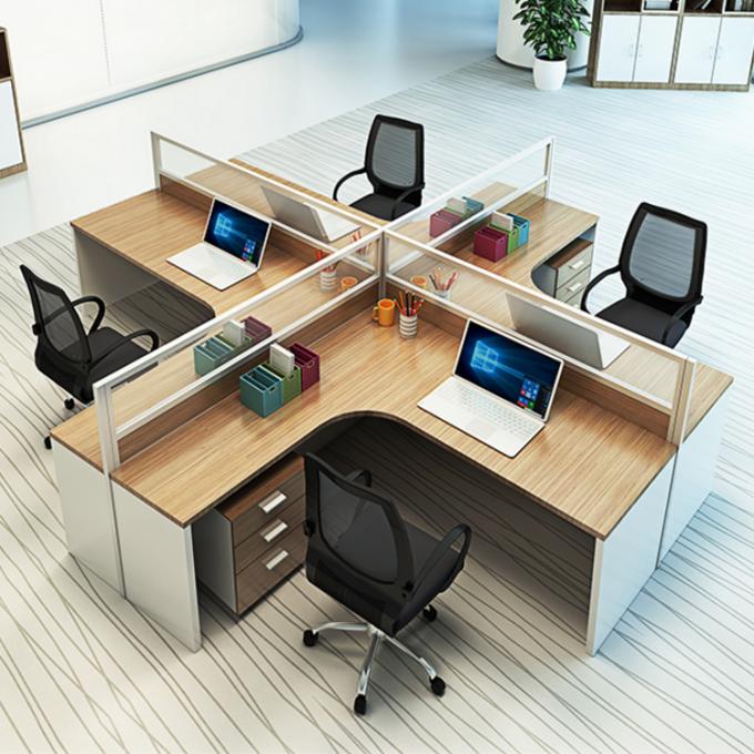 La melammina moderna di stile ha affrontato la scrivania esecutiva di legno della stazione di lavoro del personale della scrivania dalla vendita diretta della fabbrica della Cina